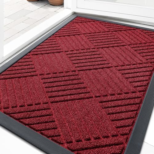 OLANLY Front Door Mat Outside Entrance 33x21, Waterproof Heavy-Duty Doormat by OLANLY