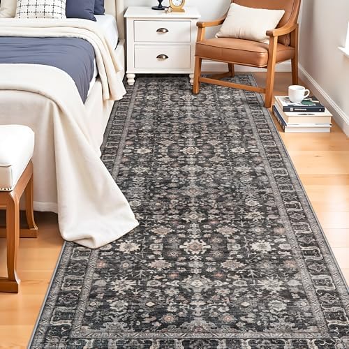 Black 3x10 Washable Runner Rug: 10ft Runners for Hallways Soft Non Slip - Image 5