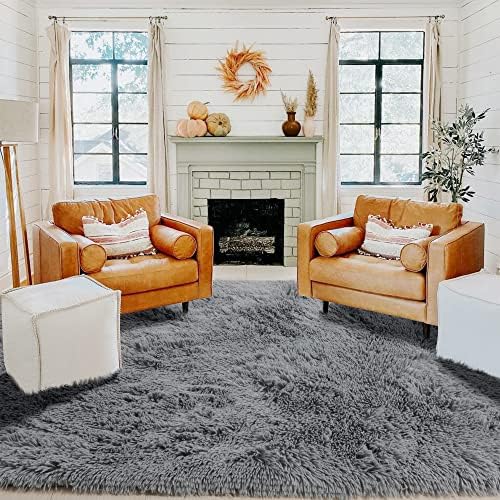 PAGISOFE Soft Kids Room Nursery Rug Bedroom Living Room Carpet 2' x 3', Fuzzy Rugs for Kids Baby, Soft Rugs for Nursery, Dorm Shag Rugs for Girls Boys, Carpet for Dorm Room, Gray - Image 5