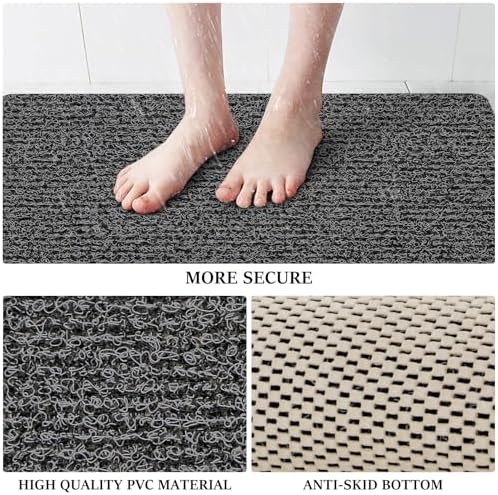 LuxStep Shower Mat Bathtub Mat Non-Slip Bath Mat with Drain, Quick Drying - Image 3