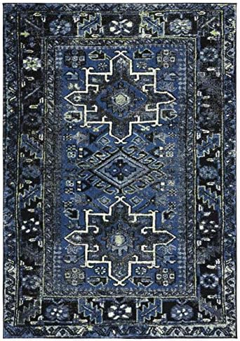 SAFAVIEH Vintage Hamadan Area Rug 5'3"x7'6", Blue & Grey VTH211N - Image 3