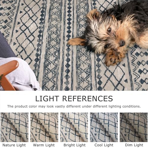 KUTA Boho Runners for Hallways 2x8 Light Brown Black Washable Runner Rug - Image 5
