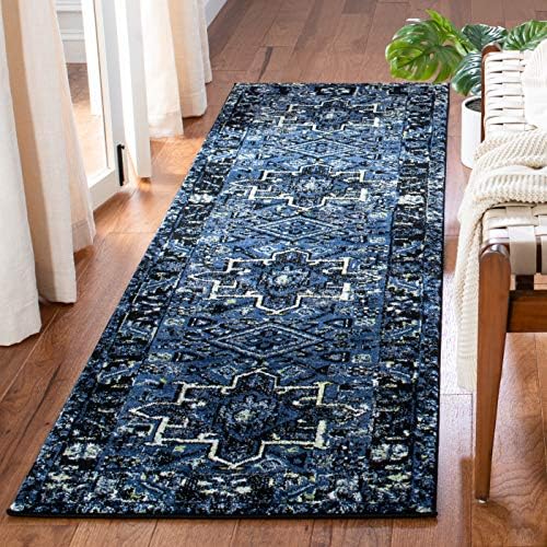 SAFAVIEH Vintage Hamadan Runner Rug 2'3"x6', Blue & Grey VTH211N by Unknown