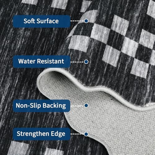 GarveeHome Hallway Runner Rug 2x6 Non Slip Scalloped Washable Kitchen Rug - Image 5