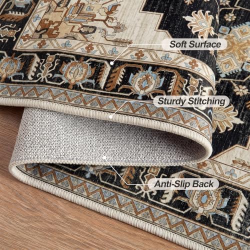 Tangsoo Vintage 2x6 Washable Runner Rugs for Hallways, Non Slip Rug Runner - Image 4