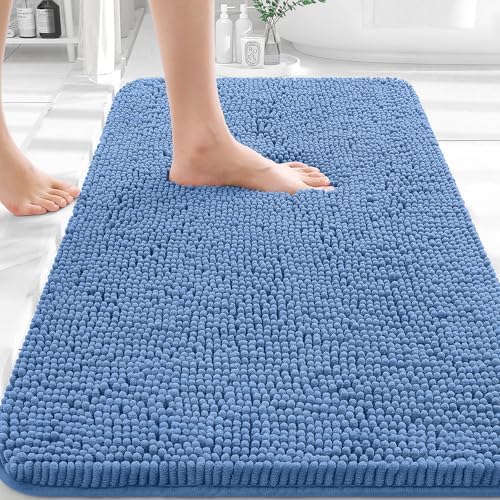 OLANLY Bathroom Rugs 36x24, Extra Soft Absorbent Chenille Bath Rugs by OLANLY