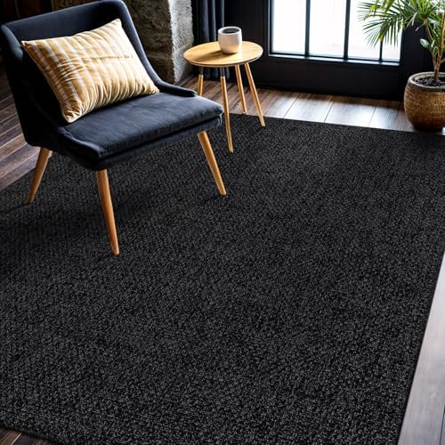 CAMILSON Easy Jute Runner Rug 2x7, Indoor Outdoor Dark Gray Farmhouse Area Rugs for Living Room and Kitchen Rug, Solid Boho Woven Design, Easy-Cleaning, Washable Outside Carpet Alfombras (2 x 7) - Image 7