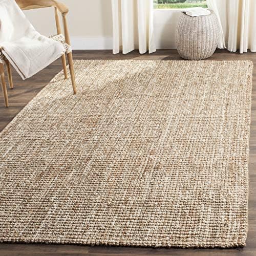 SAFAVIEH Natural Fiber Square Rug 10', Jute Knotted Natural & Ivory NF447N - Image 2
