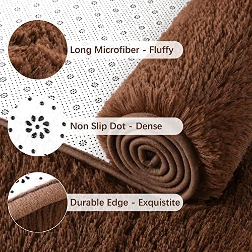 Chicrug Soft Runner Rug for Bedroom Living Room Plush Fluffy Rug 2x8 - Image 6