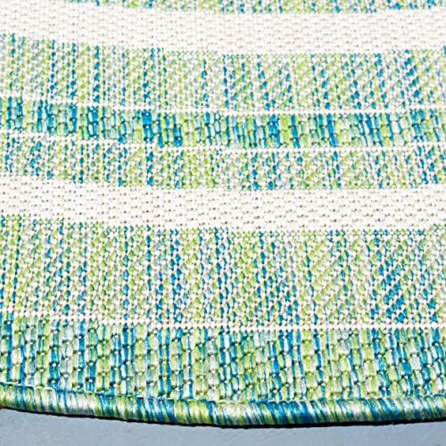 SAFAVIEH Courtyard Outdoor Round Rug 6'7", Ivory & Green CY8475-55712 - Image 5