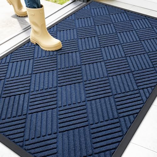 OLANLY Front Door Mat Outside Entrance 47x32, Waterproof Heavy-Duty Doormat by OLANLY