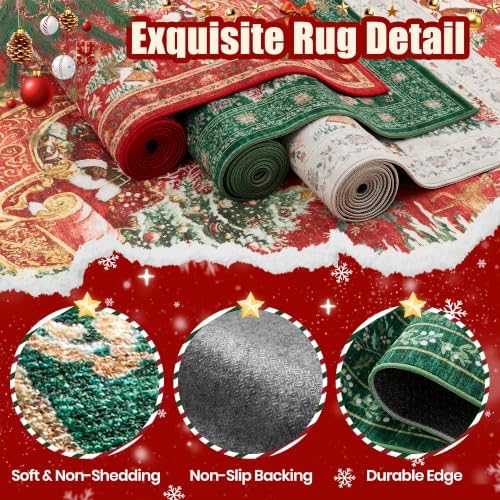 zesthome Christmas Area Rug 5x7, Washable Rugs for Living Room - Image 5