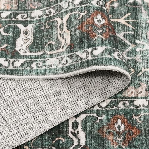 Washable 2x8 Kitchen Rug Runner: Non Slip Rugs for Hallway Bedroom Green - Image 5
