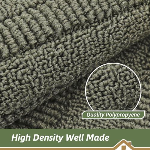 BEQHAUSE 24x40 Inch Kitchen Rugs Non Slip Washable Kitchen Sink Rug, Green - Image 5