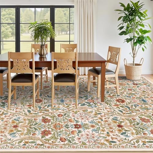 10x14 Large Area Rug Floral Botanical Boho Rug for Living Room - Image 4