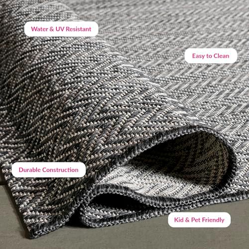 SAFAVIEH Courtyard Outdoor Square Rug 4', Modern Black & Beige CY8022-36621 - Image 2