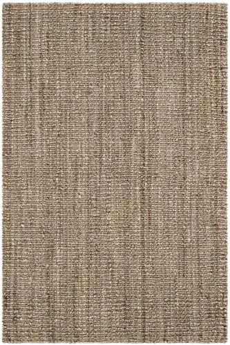 SAFAVIEH Natural Fiber Area Rug 4x6, Jute Knotted Natural & Grey NF447M - Image 2