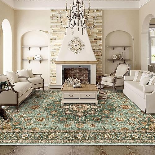 TOPRUUG Washable Oriental Area Rug: 9x12 Rugs for Living Room Non Slip Rug by TOPRUUG