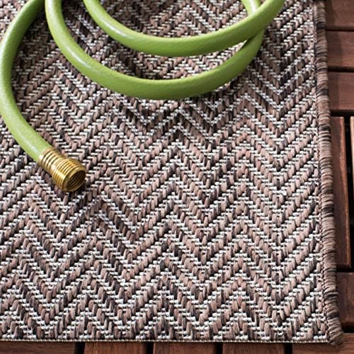 SAFAVIEH Courtyard Outdoor Runner Rug 2'3"x16', Brown & Beige CY8022-36321 - Image 4
