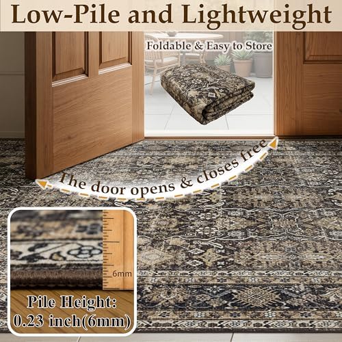 Ruaruarug Washable Area Rug 8×10 for Living Room, Ultra Soft, Copper - Image 3