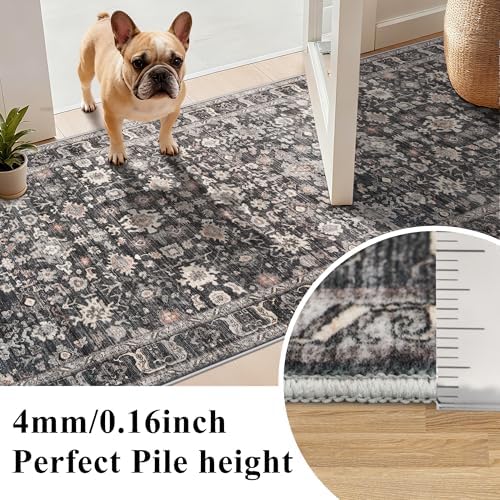 Washable Hallway Runner Rug 4x8: Wide 8ft Runner for Kitchen Entry Non Slip - Image 3