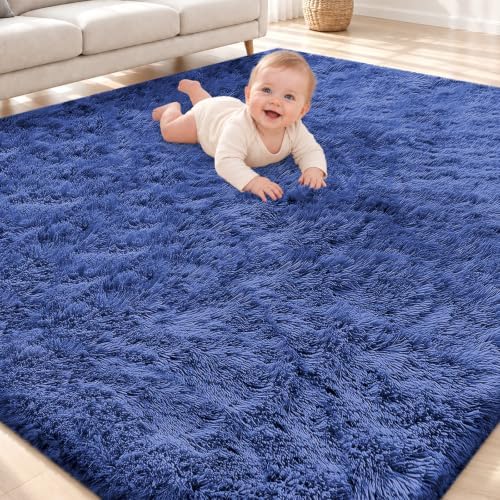 Smiry Area Rugs for Living Room Bedroom 4x5.9 ft, Fluffy Washable Carpet by Smiry