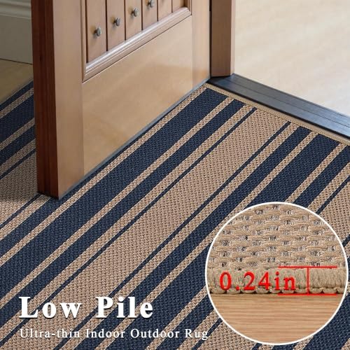Easy Jute Kitchen Runner 2x6 Kitchen Runner Rug Washable Non Slip Outdoor Rug for Entryway Farmhouse Neutral Low Pile Carpet for Hallyway Proch Doorway - Image 5