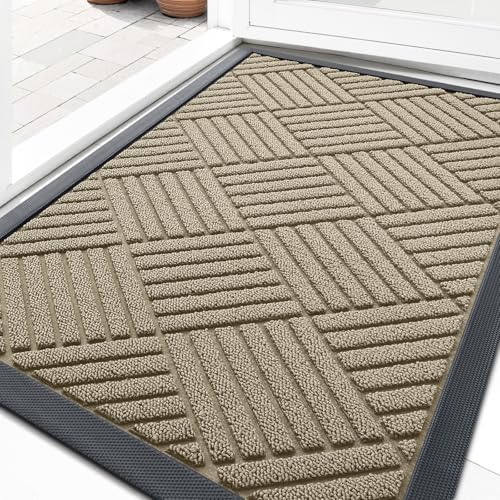 OLANLY Front Door Mat Outside Entrance 33x21, Waterproof Heavy-Duty Doormat by OLANLY