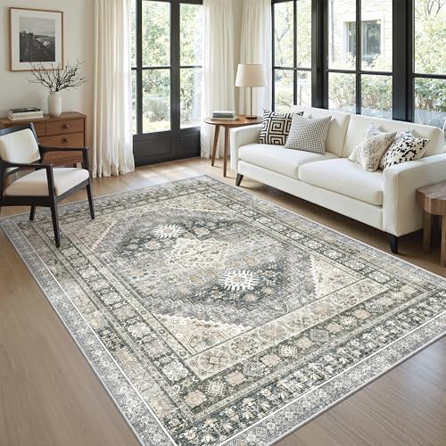 zesthome 5x7 Area Rugs for Living Room,Large Washable Rug,Wheat by Zesthome