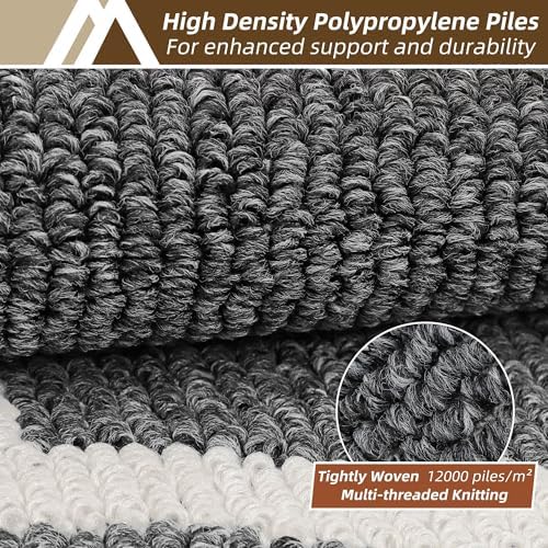 COSY HOMEER Long Kitchen Floor Mats and Rugs 2PCS Nonslip Washable,Darkgrey - Image 2