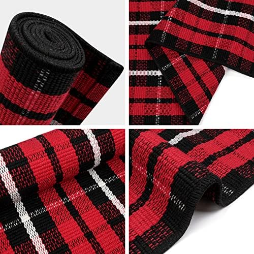 Christmas Front Door Mat 27.5"x43" Red Plaid Outdoor Porch Rug Welcome Mat - Image 4