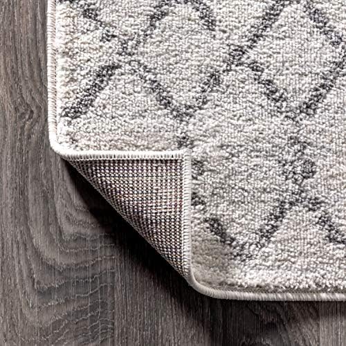JONATHAN Y Boho Vintage Diamond Cream/Gray Indoor Area Rug 5X8 ft, Moroccan Hype for Living Room, Bedroom, Kitchen, Office, Easy-Cleaning, High Traffic, Pet-Friendly, Non-Shedding (MOH101B-5) - Image 4