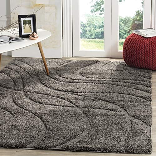 SAFAVIEH Florida Shag Rug 5'3"x7'6", Soft Plush Modern Grey SG471-8080 - Image 2