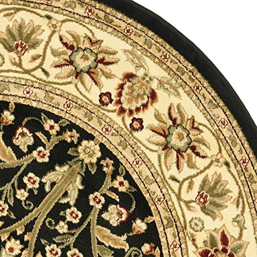 SAFAVIEH Lyndhurst Round Rug 8', Black & Ivory LNH212A - Image 6
