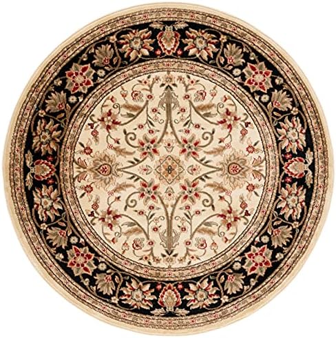 SAFAVIEH Lyndhurst Round Rug 5'3", Ivory & Black LNH212B - Image 3