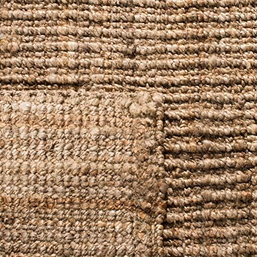 SAFAVIEH Natural Fiber Area Rug 4x6, Jute Knotted Natural & Grey NF447M - Image 5