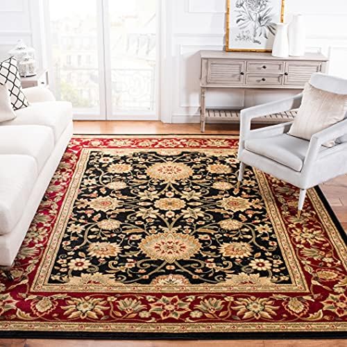 SAFAVIEH Lyndhurst Square Rug 8', Black & Red LNH212G by Unknown