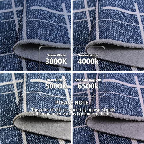 Non Slip Hallway Runner Rug 2x8,Modern Distressed Stripe, Washable Long Rug, Woven Thin Low Pile Carpet Runners for Hallway 10ft Entryway, Kitchen, Walkway- Blue - Image 7