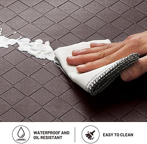 HappyTrends Kitchen Floor Mat - 4/5 Inch Thick Anti-Fatigue Kitchen Rug,Waterproof Non-Slip Kitchen Mats and Rugs Heavy Duty Ergonomic Comfort Rug for Kitchen,Office,Sink(17.3" x 39", Chocolate) - Image 6