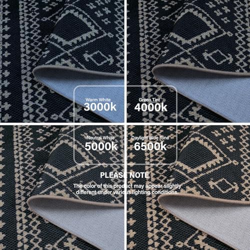Lahome Boho Western Balcony Rug, Black 3x5 Washable Entryway Rug - Image 6