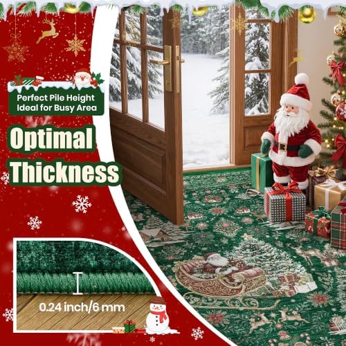 zesthome Christmas Area Rug 8x10, Washable Rugs for Living Room - Image 6