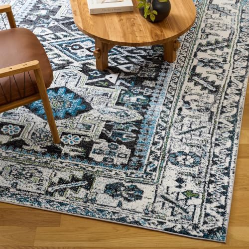 SAFAVIEH Vintage Hamadan Collection Area Rug - 10'6" x 14', Dark Grey & Ivory, Traditional Persian Design, Non-Shedding & Easy to Clean, Ideal for Living Room, Bedroom, Dining Space (VTH211H) by Unknown