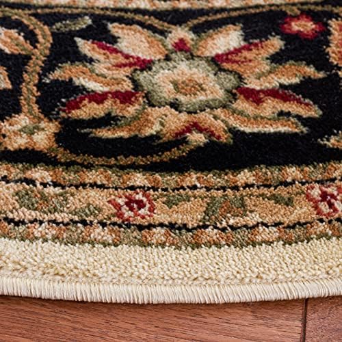 SAFAVIEH Lyndhurst Round Rug 6', Ivory & Black LNH212B - Image 6