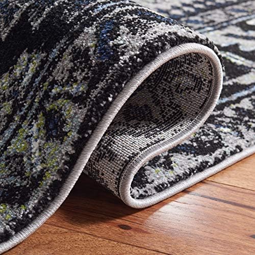 SAFAVIEH Vintage Hamadan Collection Runner Rug - 2'3" x 14', Light Grey & Dark Grey, Traditional Persian Design, Non-Shedding & Easy to Clean, Ideal for Hallway, Foyer, Entryway, Bedroom (VTH211F) - Image 7