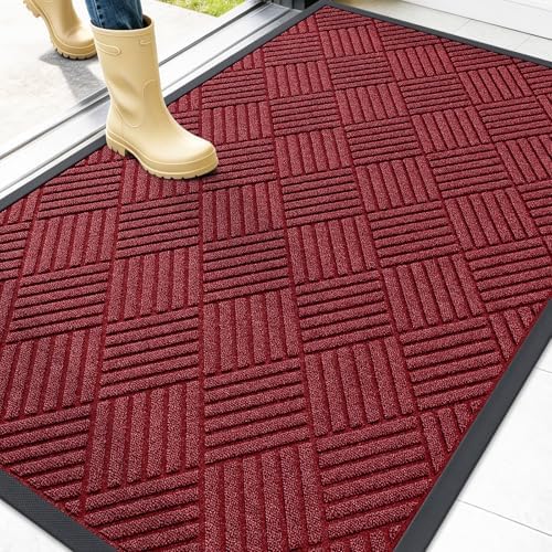 OLANLY Front Door Mat Outside Entrance 47x32, Waterproof Heavy-Duty Doormat by OLANLY