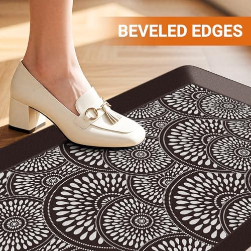 Mattitude 4/5 Inch Kitchen Mat, 20x32in Heavy Duty Ergonomic Comfort Foam Standing Desk Mat, Waterproof Non-Slip Standing Mats and Rugs for Kitchen, Office, Chocolate - Image 7