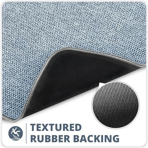 Bosap Bath Mat,Ultra Thin Bathroom Runner Rugs,Large Bath Mats for Bathroom,Quick Dry,Non-Slip,Machine Washable,Low Pile,Bath Rug,Shower Outside,Sink,Home Decor Accessories.Blue,3'x4'(36x48inch) - Image 4