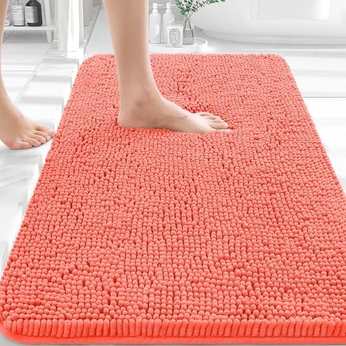 OLANLY Bathroom Rugs 30x20, Extra Soft Absorbent Chenille Bath Rugs by OLANLY