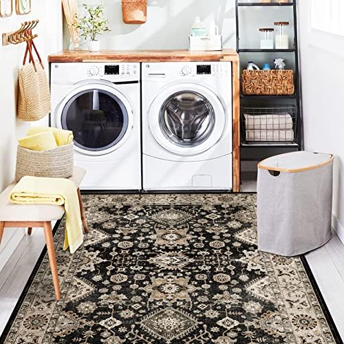 Washable Area Rug 4x6 for Living Room: Thin Non Slip Runner Rug for Bedroom - Image 5