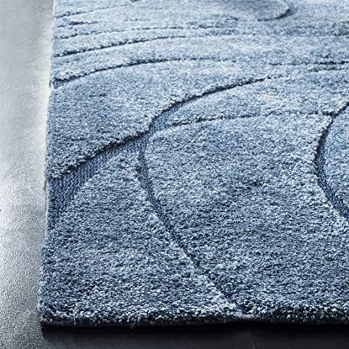 SAFAVIEH Florida Shag Rug 3'3"x5'3", Soft Light Blue & Blue SG471-6065 - Image 4